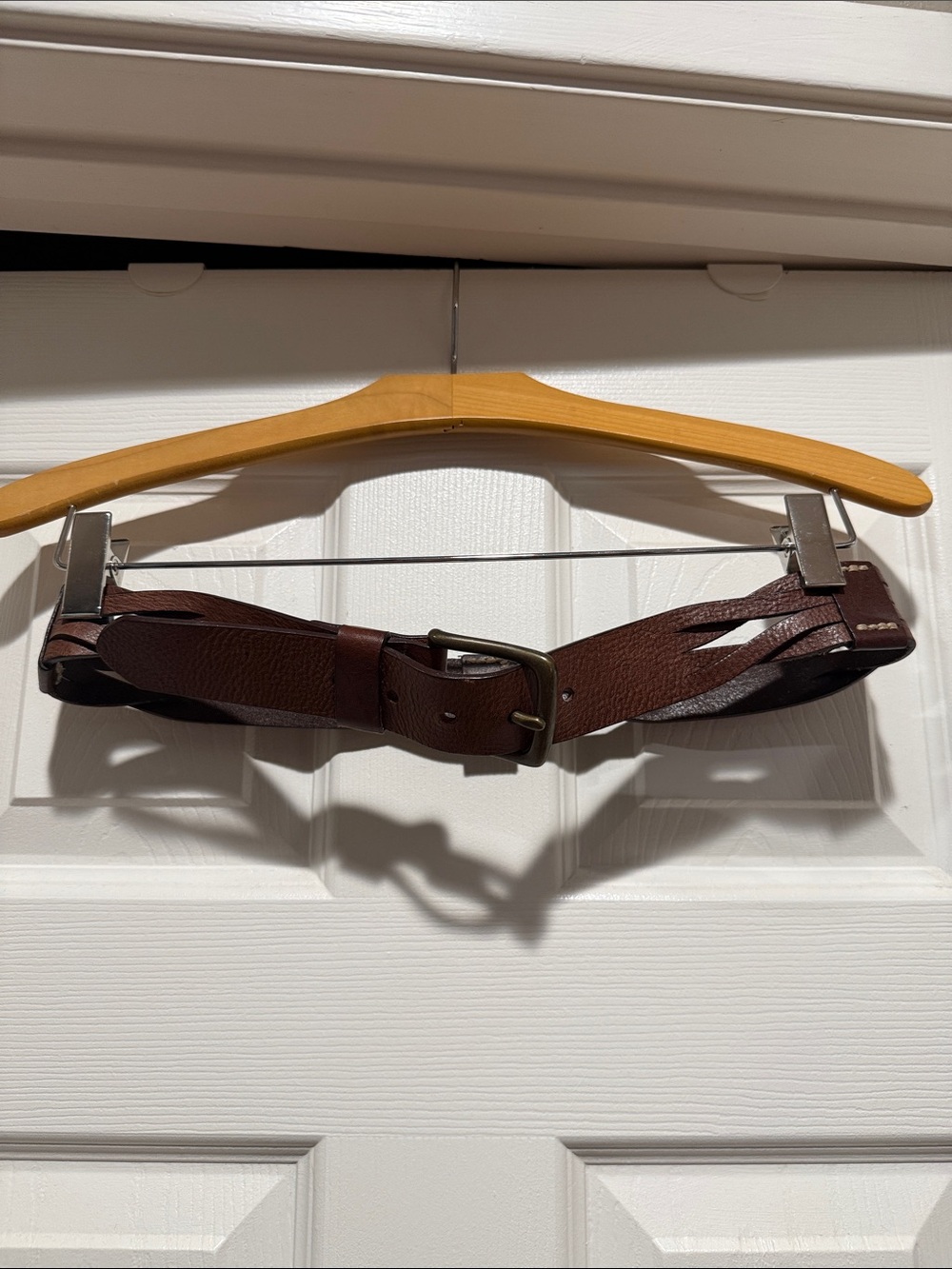 Gap -Vintage Women's Braided Leather Waist Belt - Brown